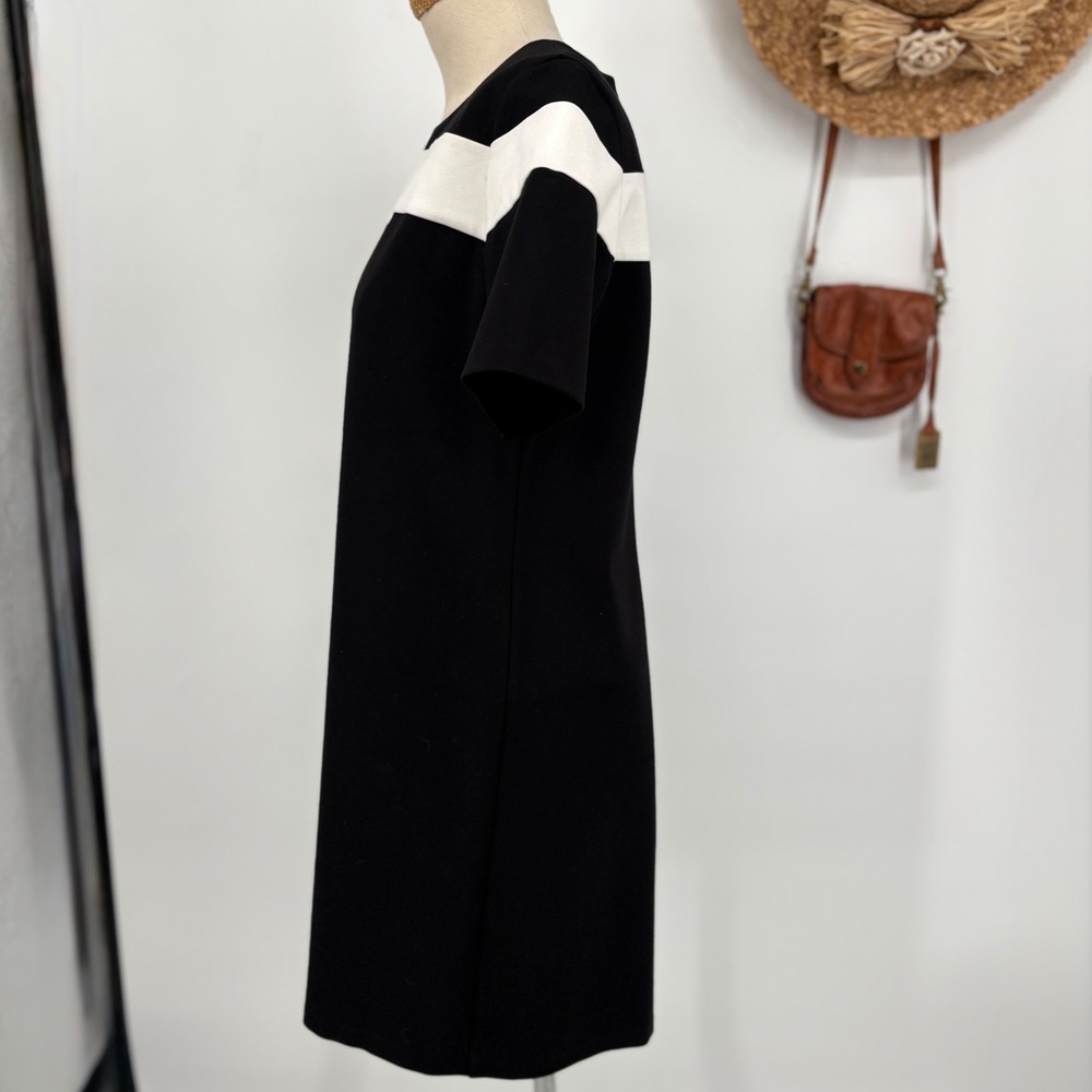 Pendleton Woolen Mills LP Black & White Ponte Colorblock Short Sleeve Midi Dress - Picture 2 of 10